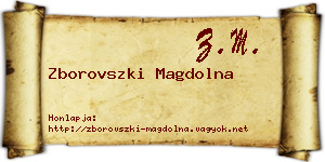 Zborovszki Magdolna névjegykártya